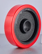 6" x 2" punane polüuretaan raudrattal